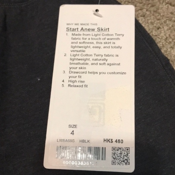 NWT Lululemon Start Anew Skirt - Picture 3 of 6